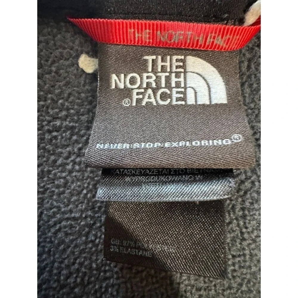 The‎ North Face Mens XL Full Zip Fleece Jacket Charcoal Grey Textured Mid Layer